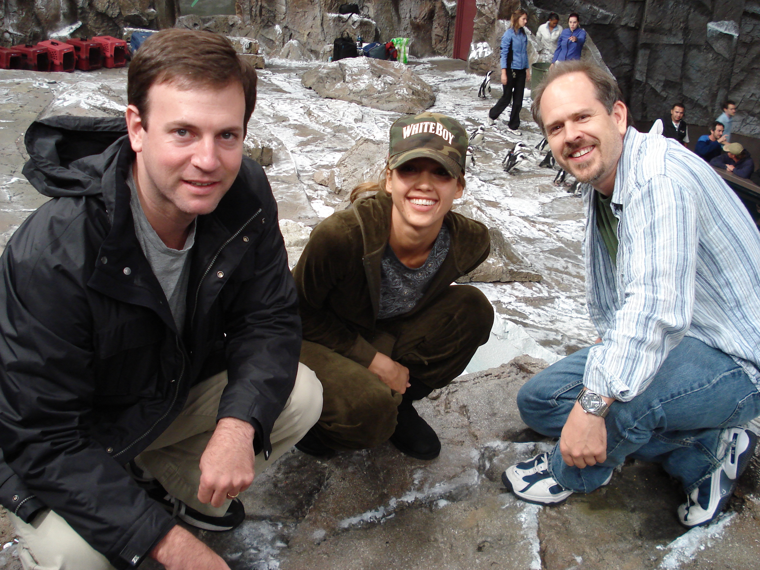 With Producer Mike Karz and Jessica Alba on Good Luck Chuck
