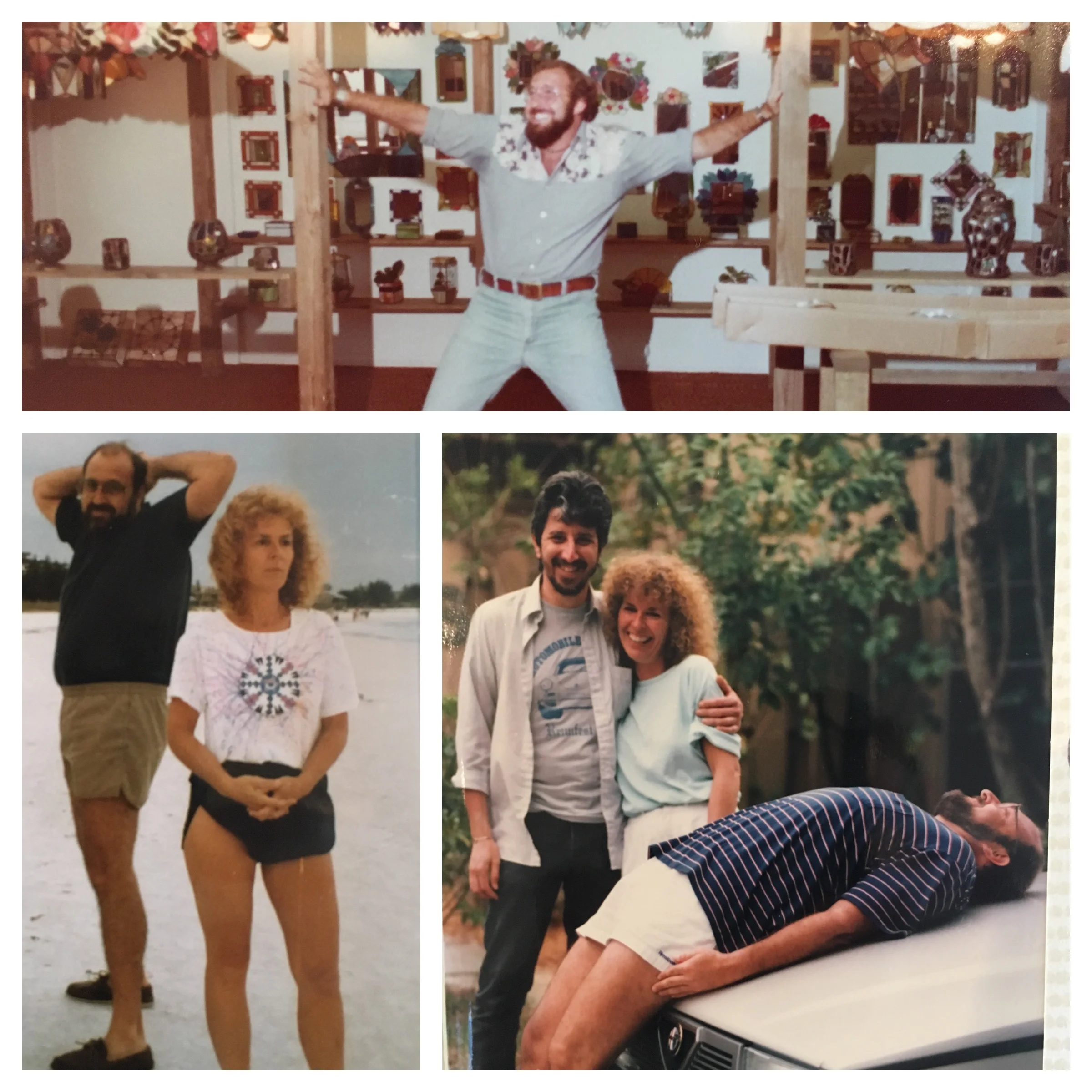 1) Dad in his glass shop; 2) Mom and Dad posing; 3) I have no fucking idea, but it's funny.