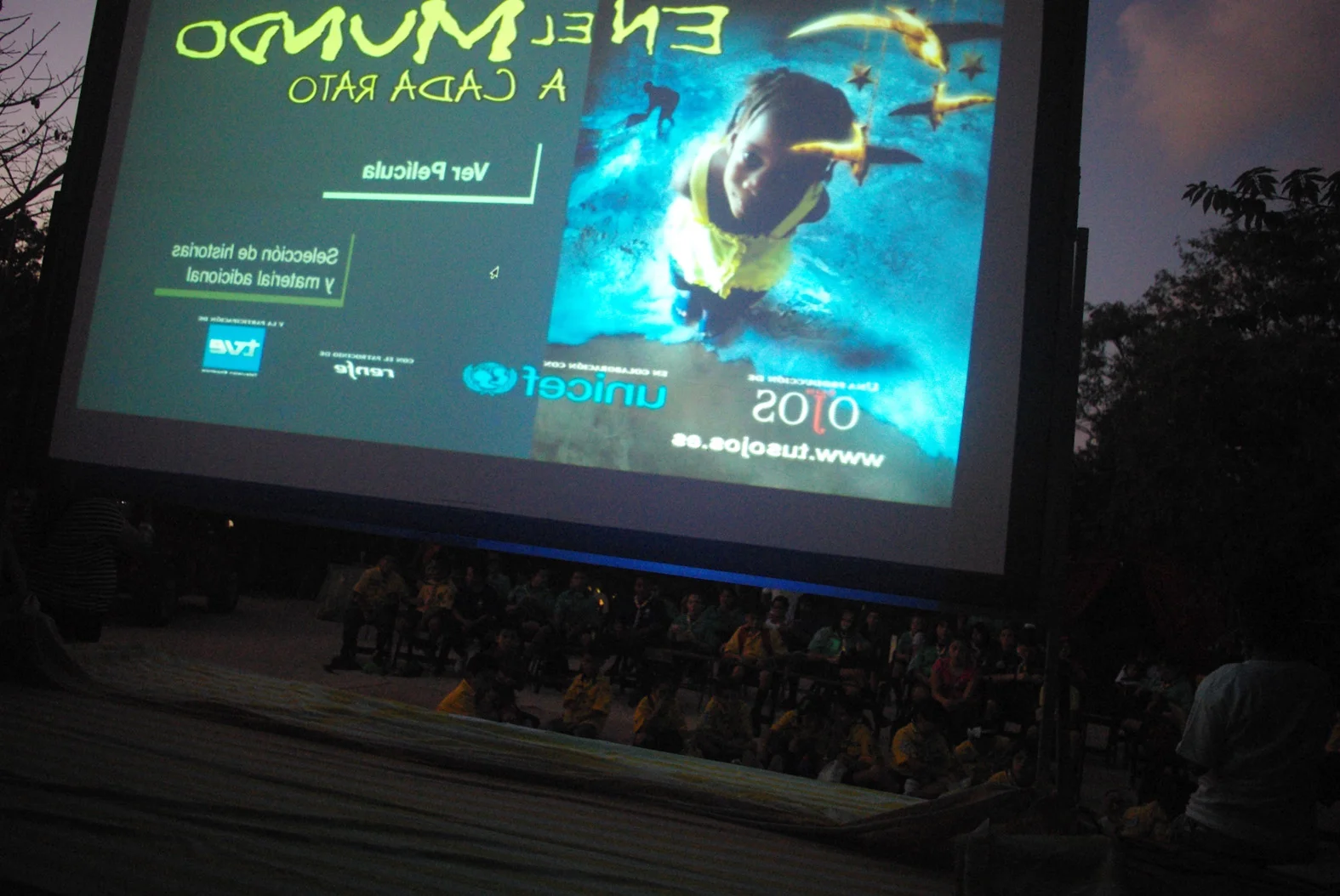 Proyección especial para los Scouts en Parque La Ceiba