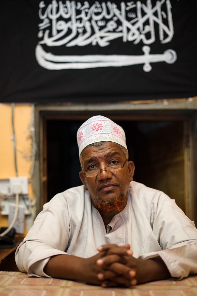 Makaburi sits in his office in Mombasa