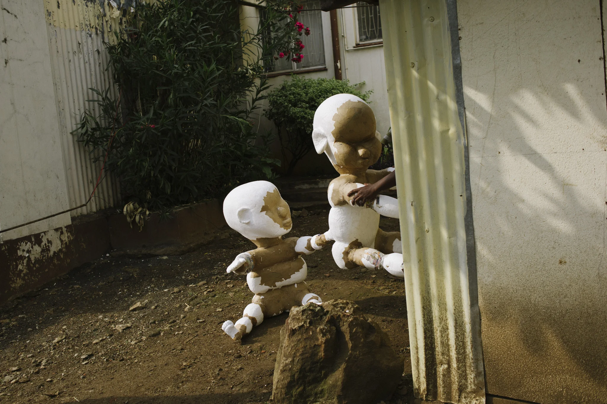Meanwhile puppeteers produced the babies out of a clandestine workshop for fear of police raids