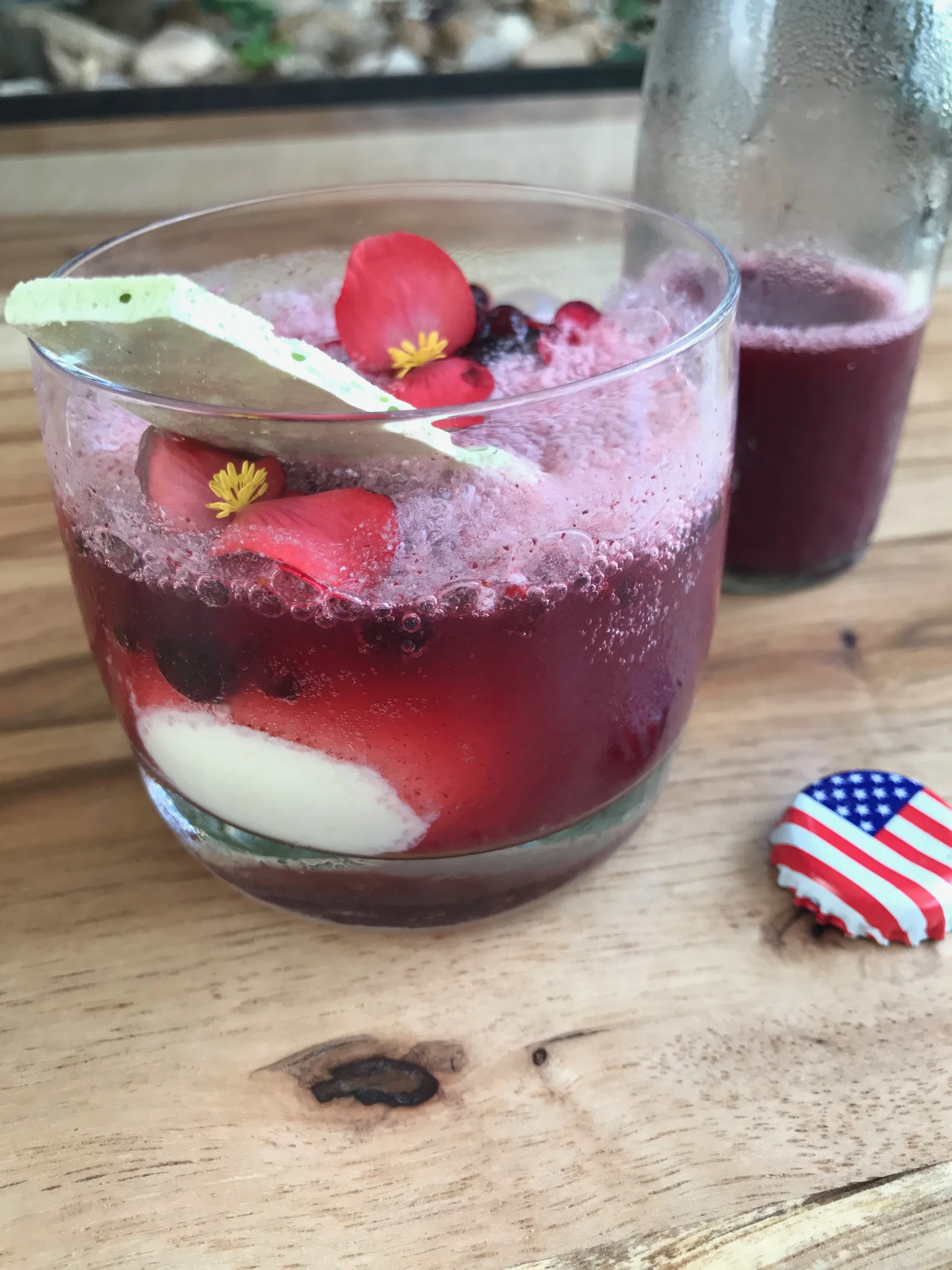 Mixed Berry Float. Sweet Corn. Bay Leaf.