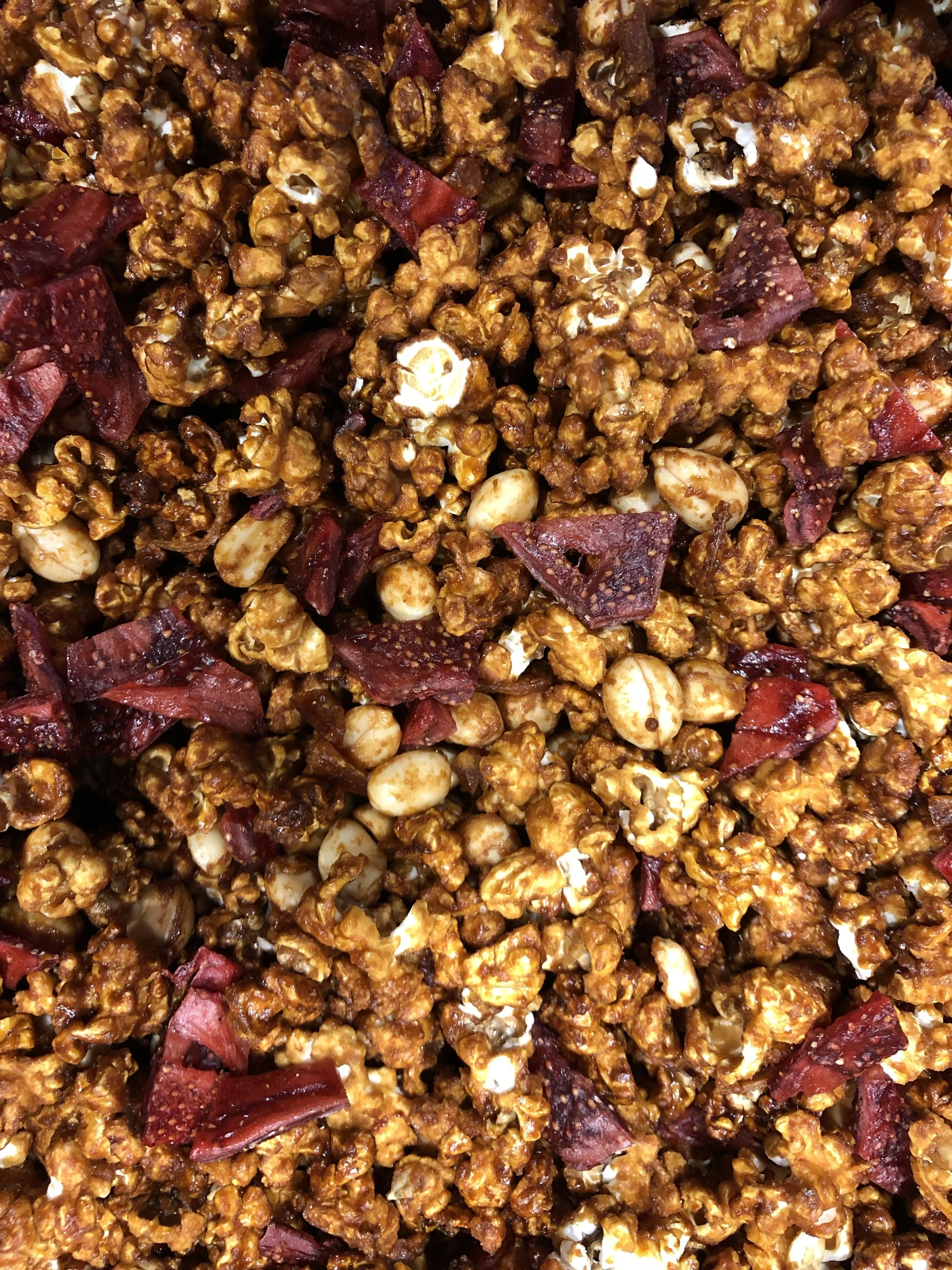 Strawberry Sorghum Crackerjacks
