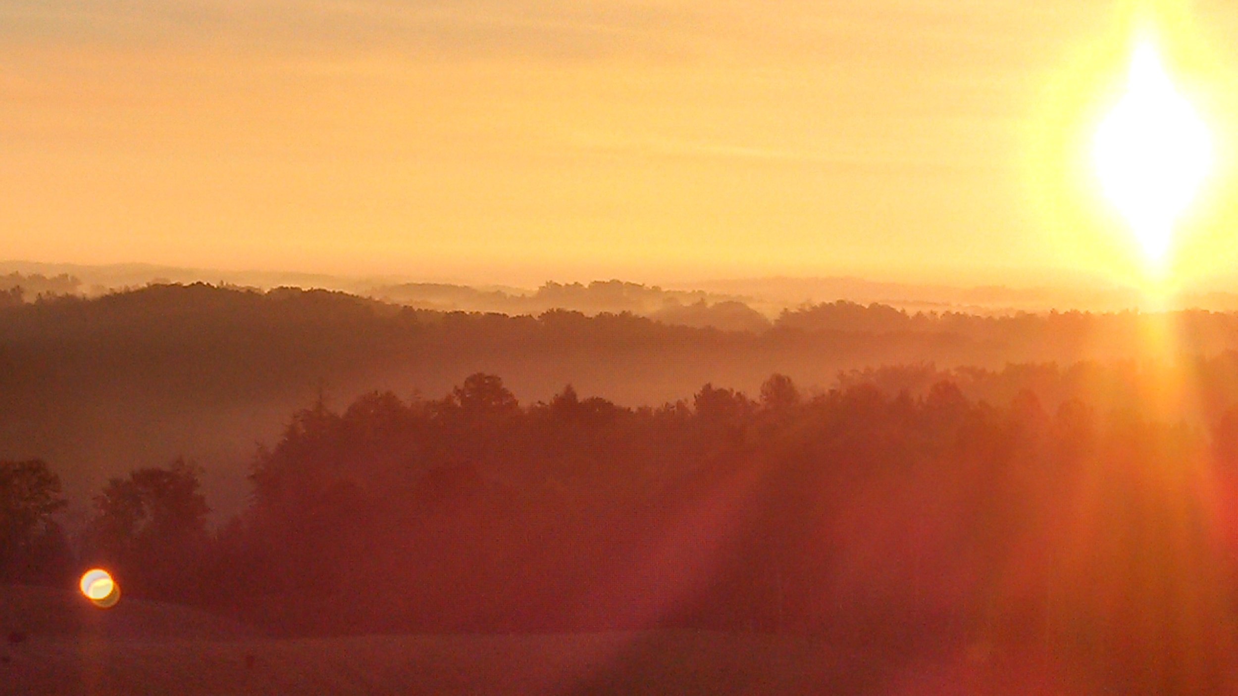 Sunrise over the valley