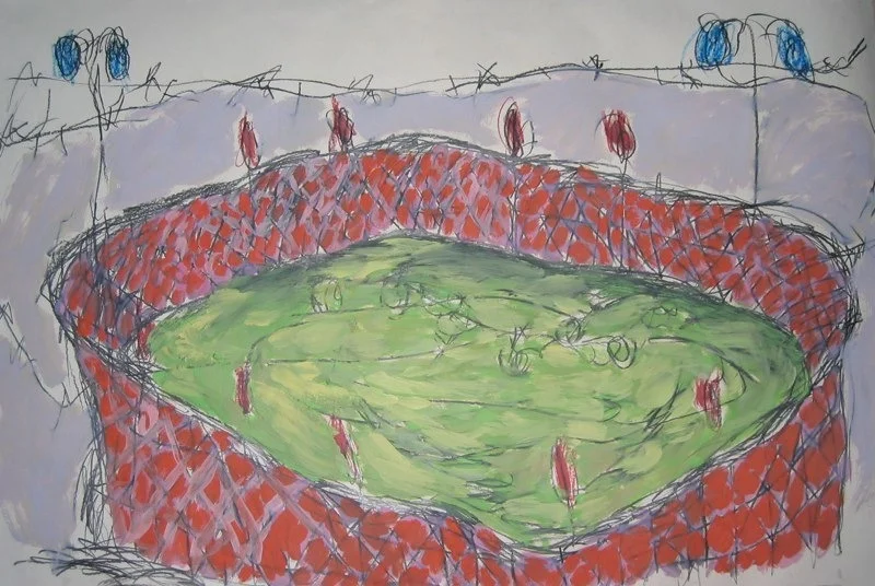  Empty Arena, 2001 24x36" oil on paper 