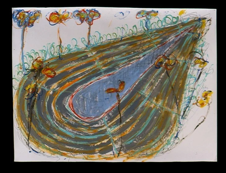  Old Track and Field, 2000 27x36" oil on paper 