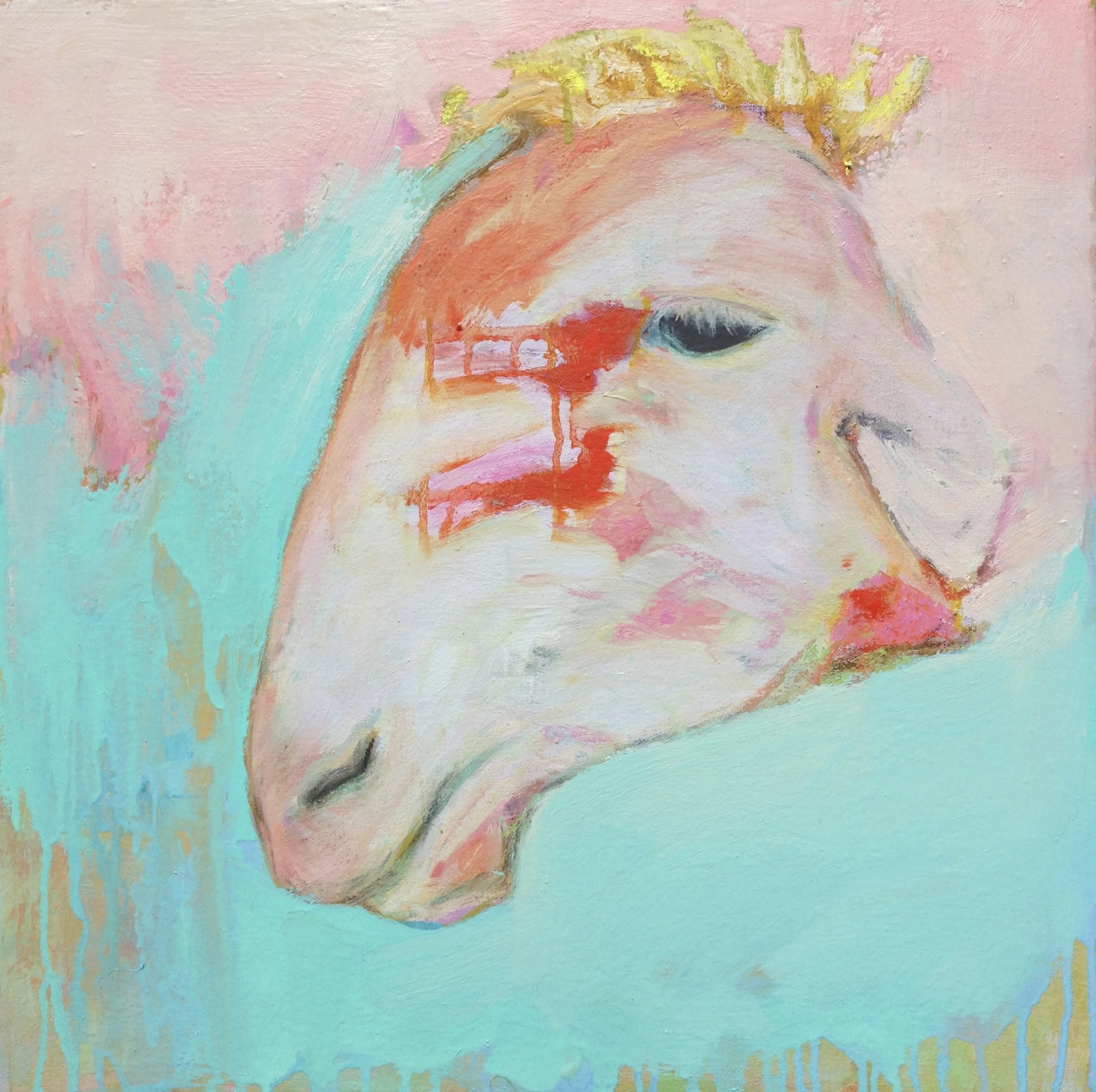 Untitled (Head #3), 2013 16x16" oil on canvas 