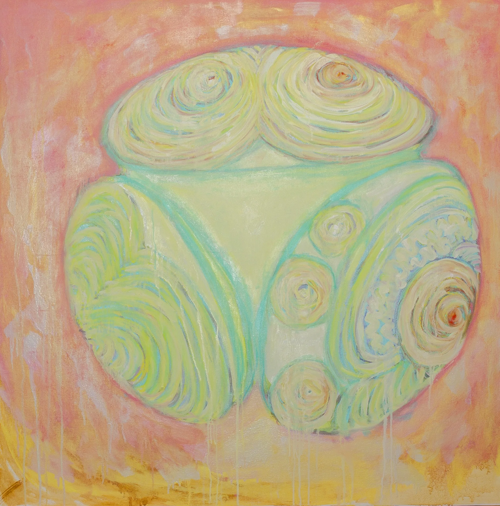 "Swiss Rolls" 2016 oil on canvas 40x40in
