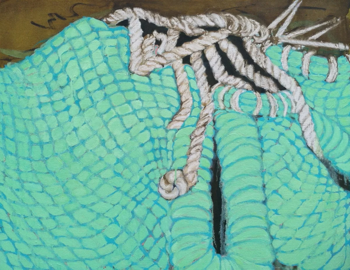 Green Net #4, 2012 28x38" oil on linen