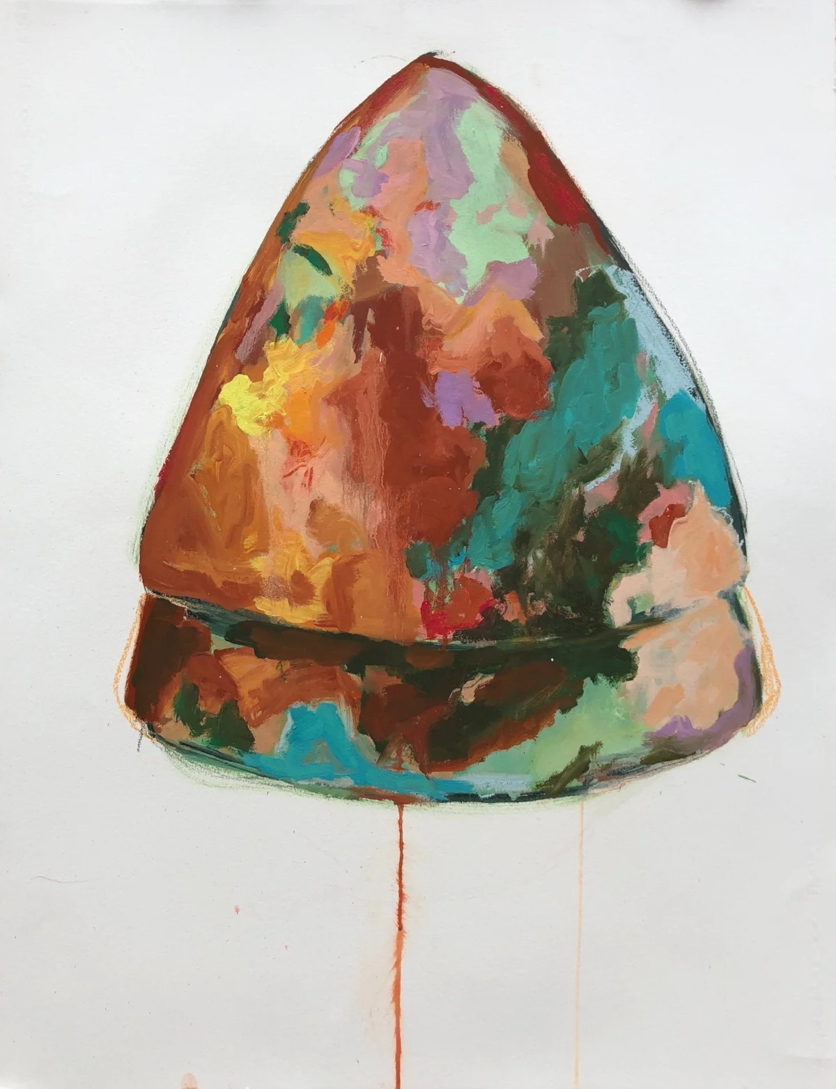 "Untitled" 2017, 30x22 in. oil on Arches paper