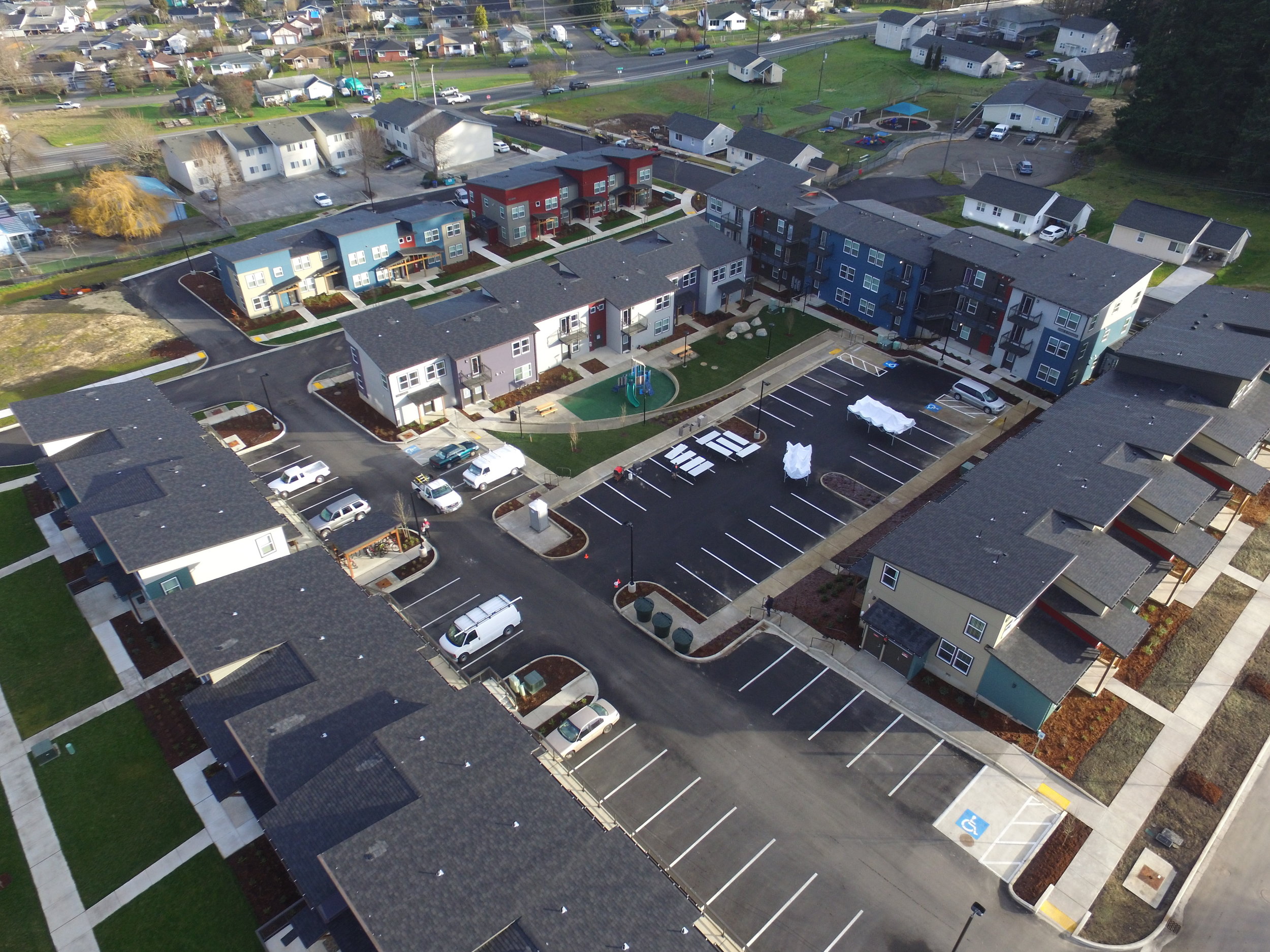 aerial view of the entire site