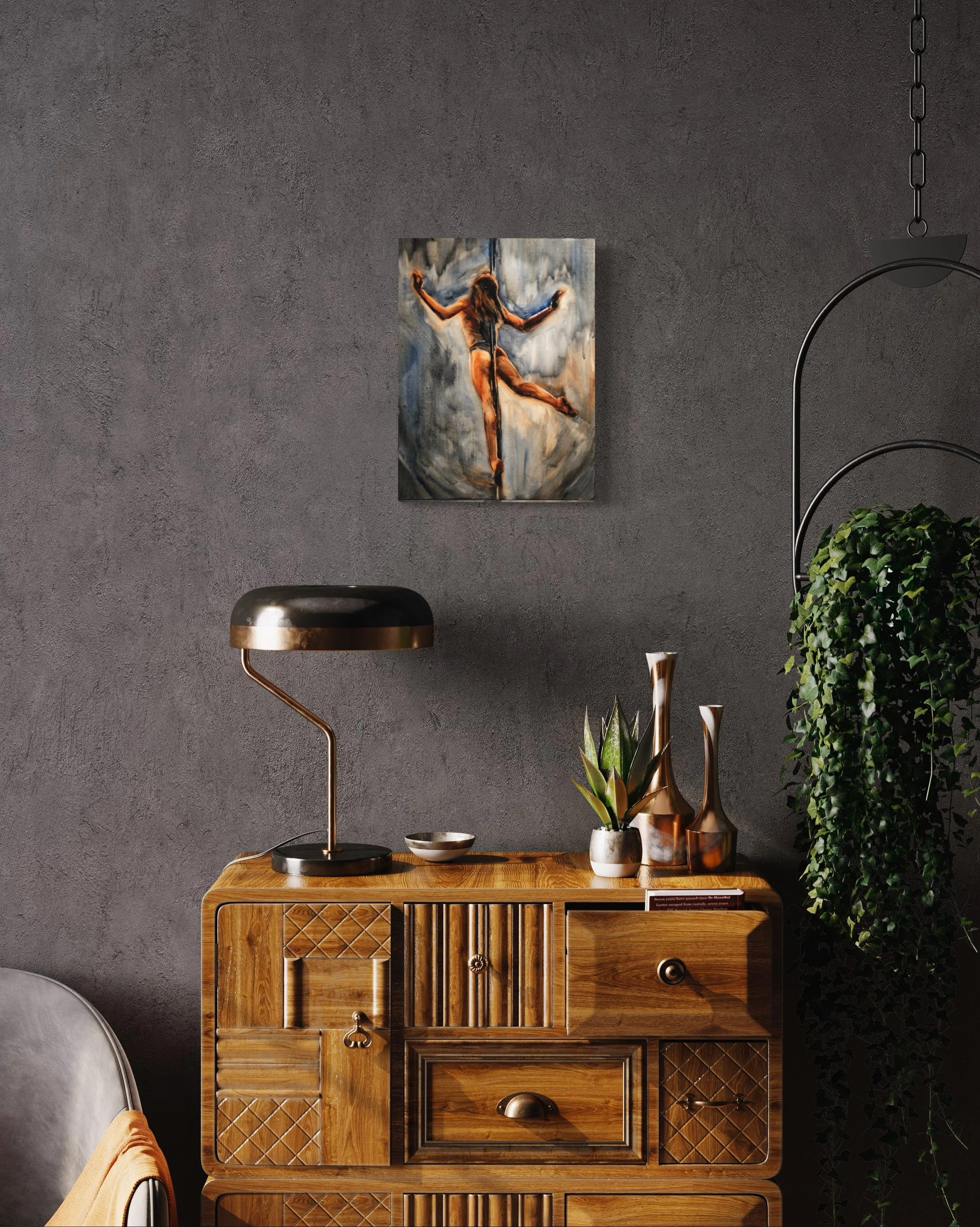 Perfect Balance Hanging Painting by Nevine Fathy Artist