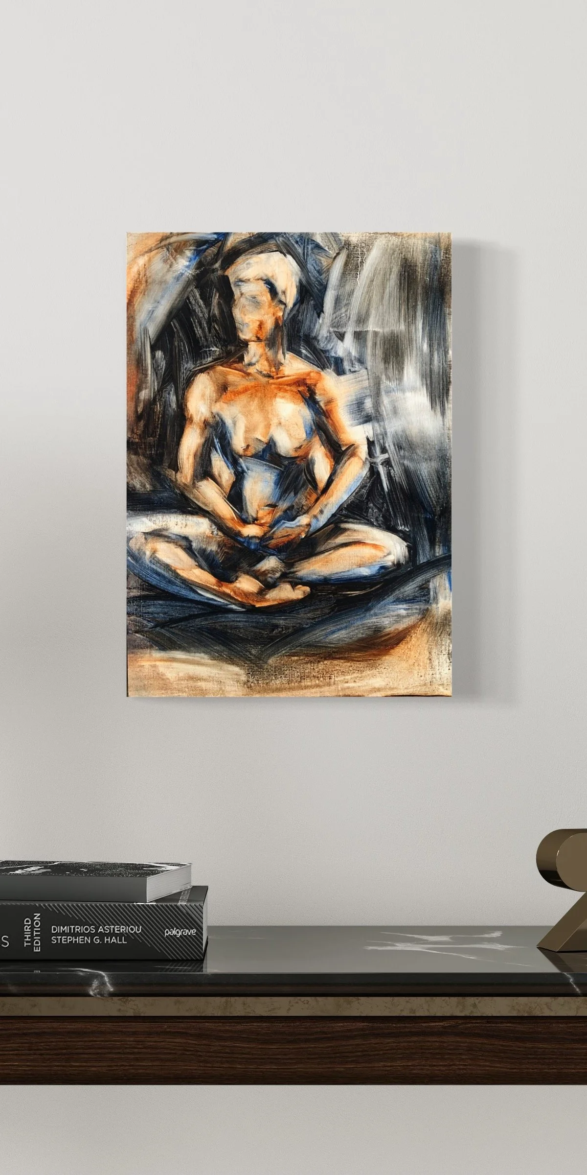 Stillness Original Painting 30cm X 40cm by Artist Nevine Fathy