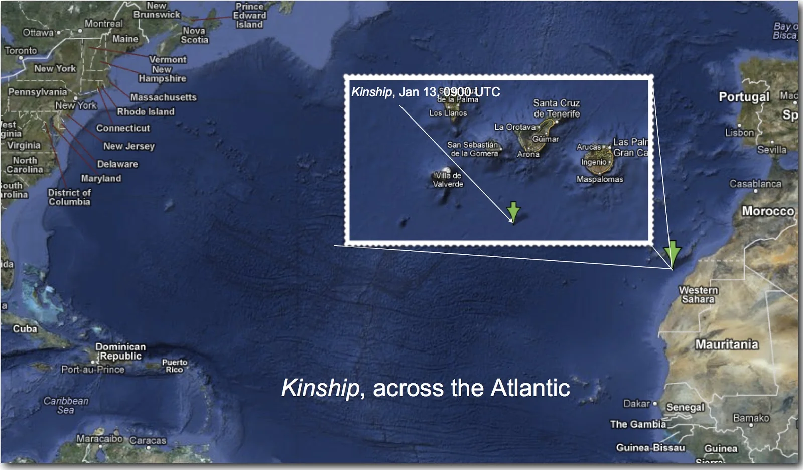 Good weather and dark nights on Kinship