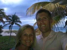 Andy and his sister Kaitie in Florida before Andy flew over to Bahamas.