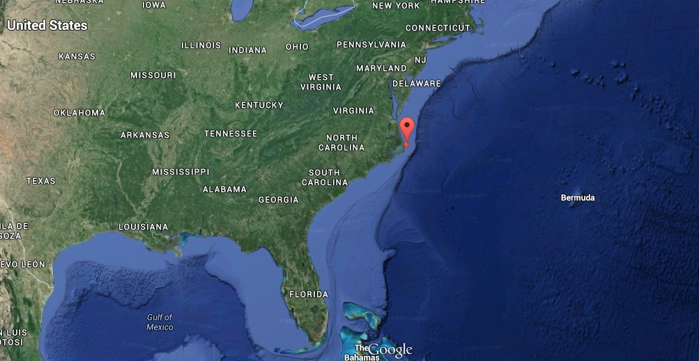 April 7 2015, 8.30 am: 35° 39’N / 075° 22’W