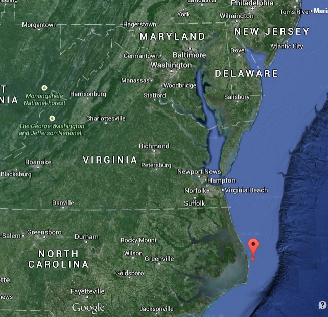 Sojourner just off the coast of North Carolina and the Outer Banks. So close that they can see land!