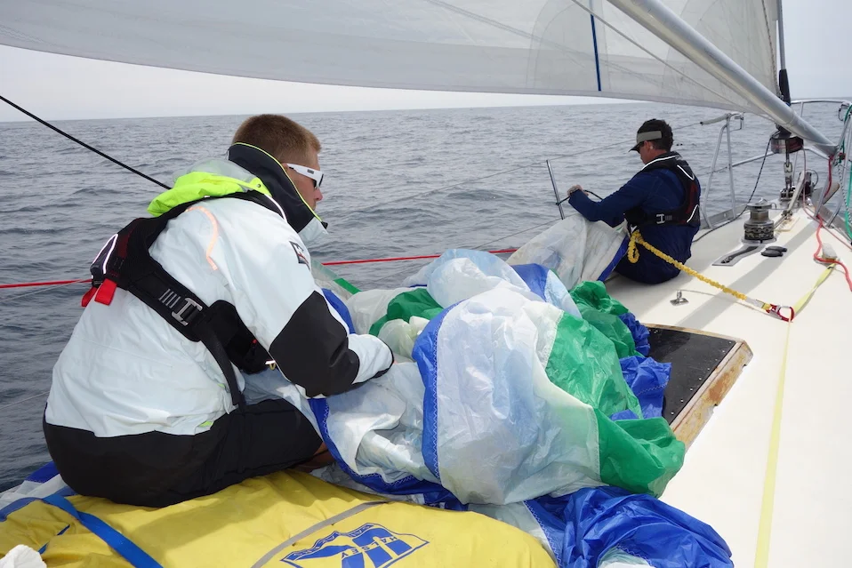 Foredeck work with Matt & Andy.
