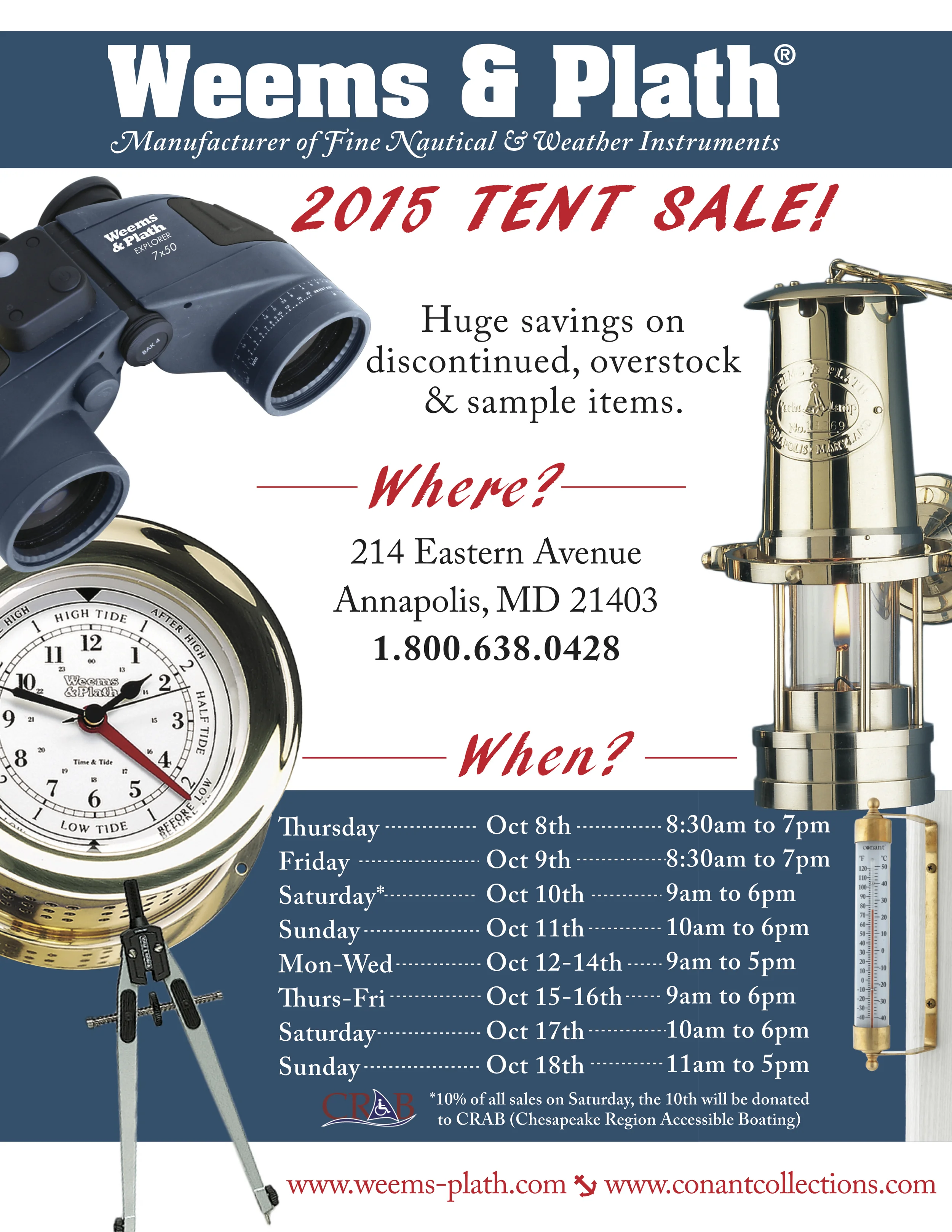 Weems & Plath Tent Sale