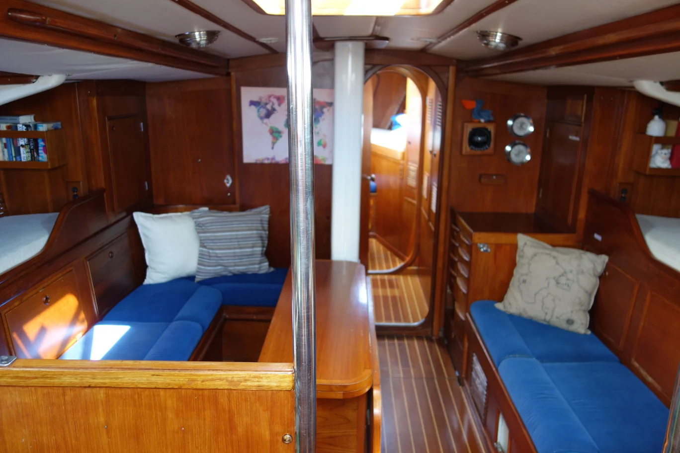 Facing forward from the galley.