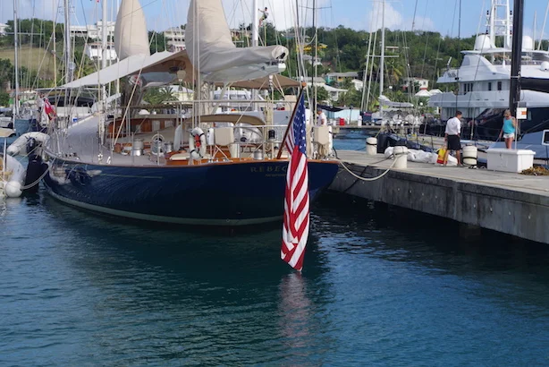 Isbjorn Offshore: Hanging with the ‘Big Guns’ in Antigua (and feeling right at home).