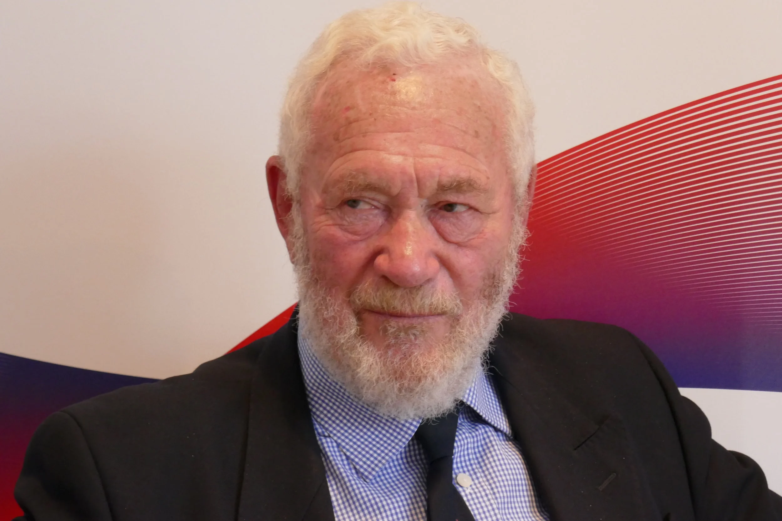 Sir Robin Knox-Johnston - that look! Toughest guy I've interviewed, in many ways!