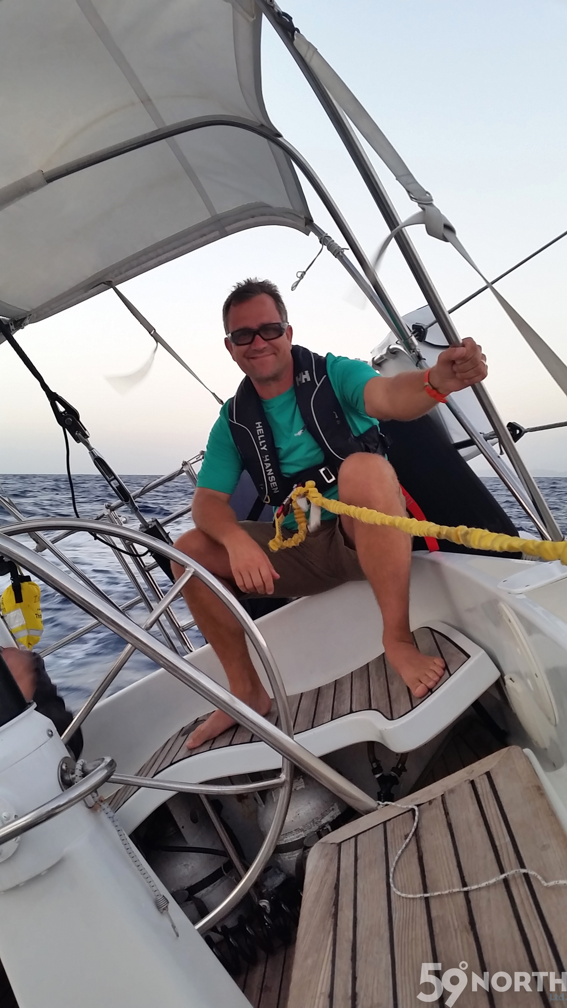 Greg enjoying the sail!