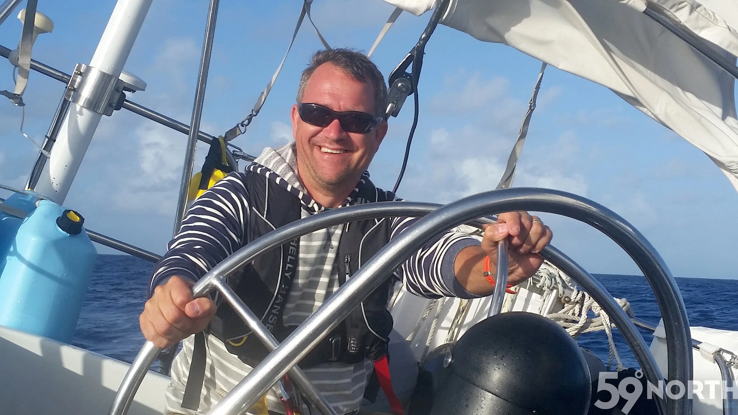 Greg at the helm