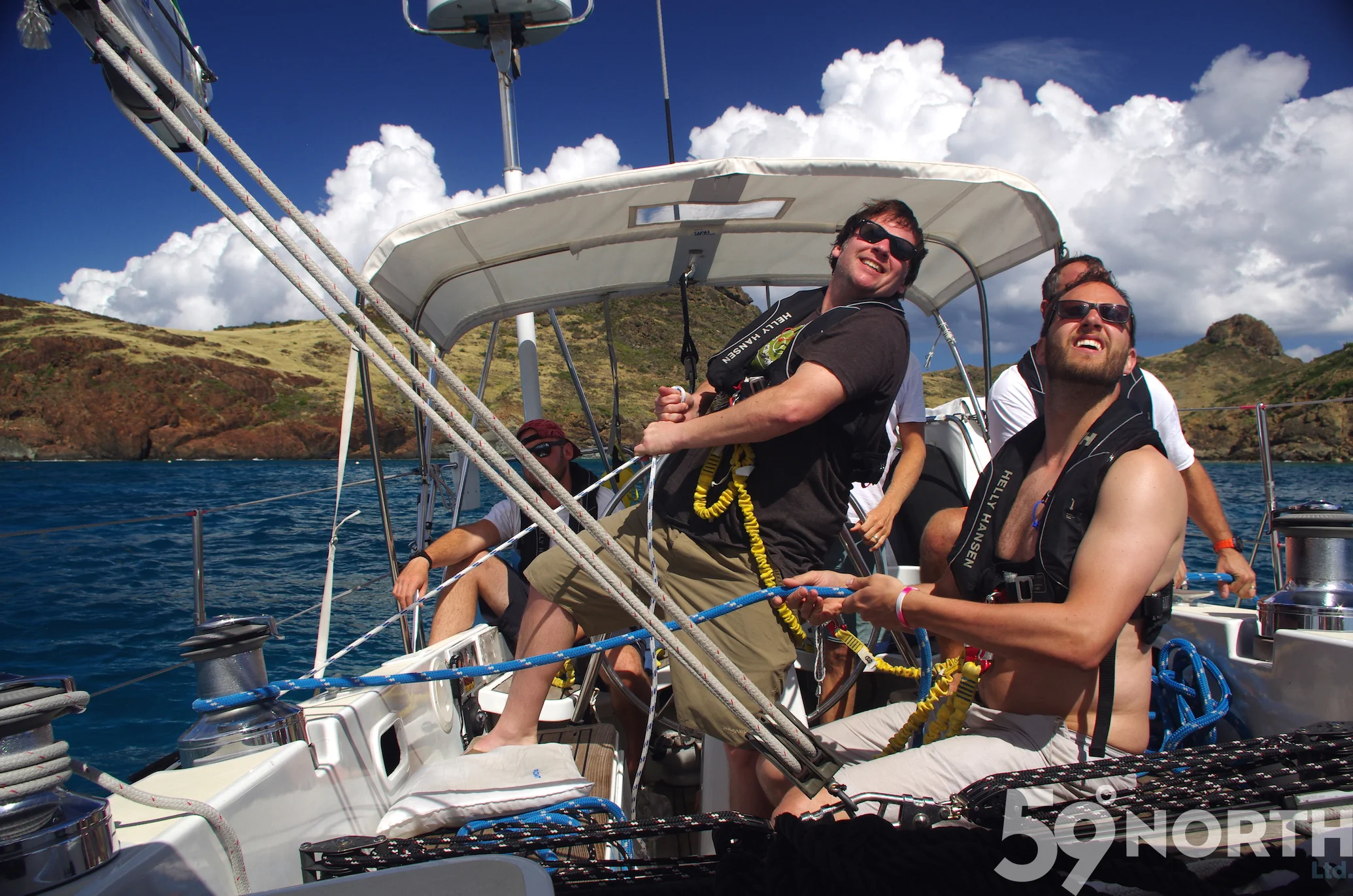 Sailing in to Ile Fourche!