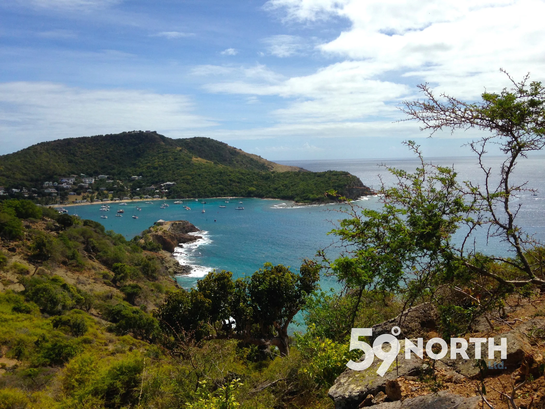 View over English Harbor, Antigua.