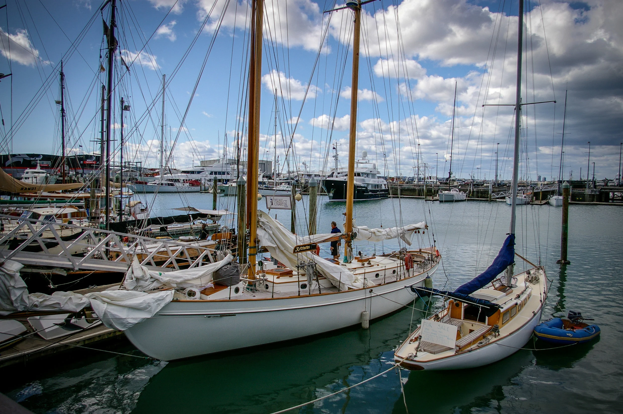 John Alden Schooner 'Arcturus' in Auckland Harbour, 2006, two days before I met Mia (I got to sail aboard her on Boxing Day). We'd later name our first boat after her.