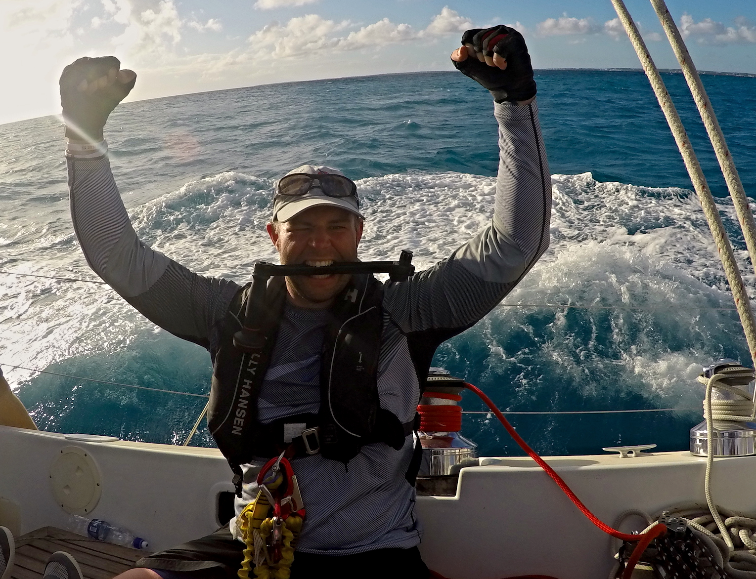 Race crew Dan Shea in the 2016 RORC Caribbean 600.