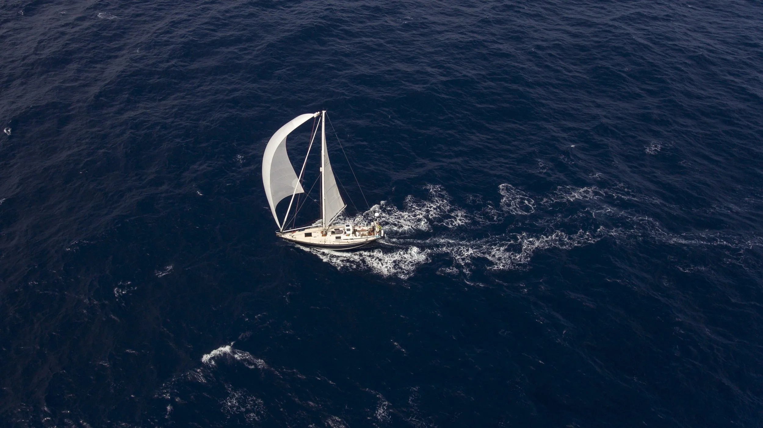 The old white spin before she came to an ugly death, mid-Atlantic.