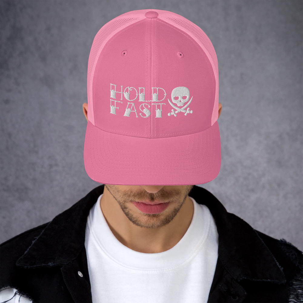 Hold Fast Trucker Hat Black Or Pink