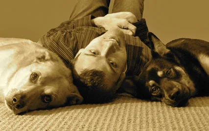 Rick with Jackson (l) and Raleigh