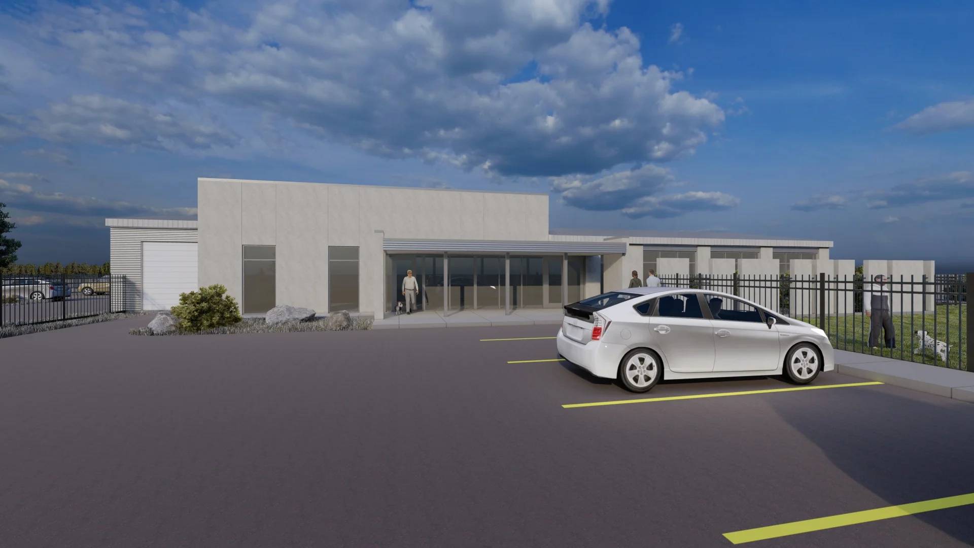 A conceptual rendering of the shelter design