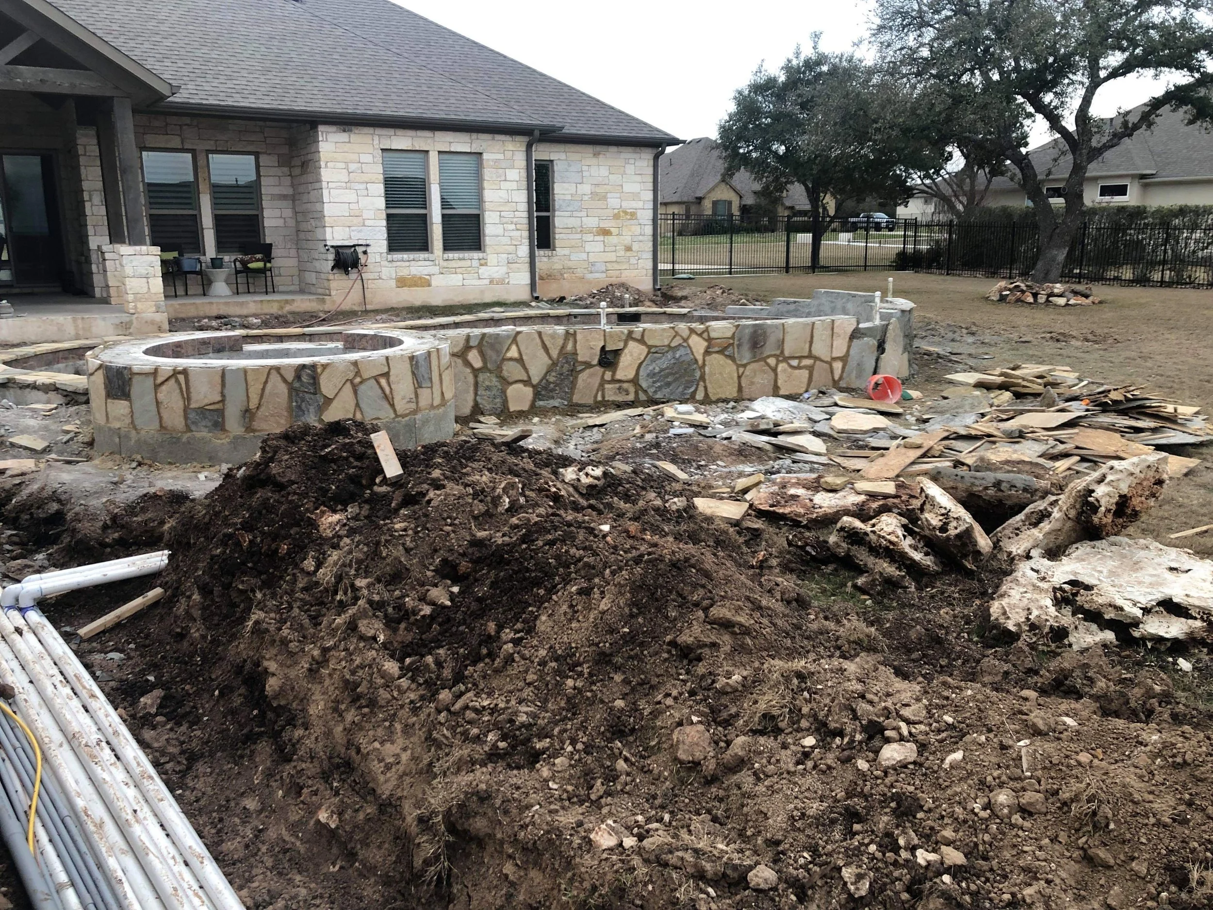 The pool is almost done!