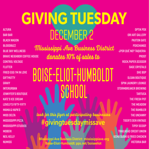 BEH Fundraiser - Shop on Mississippi Ave