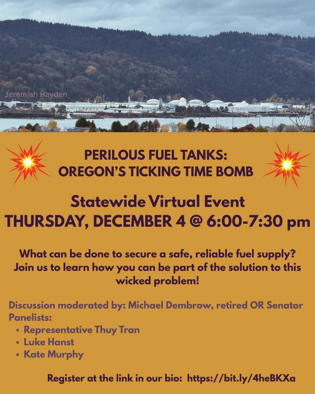 Perilous Fuel Tanks: Oregon’s Ticking Time Bomb Virtual Event