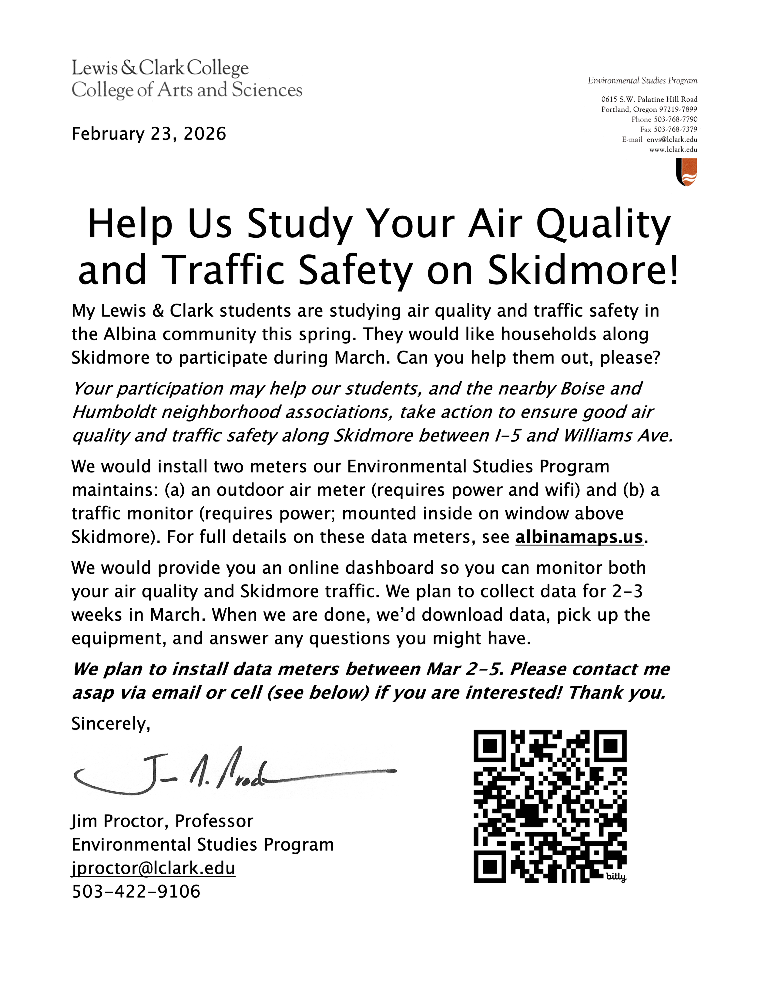 Join an Air Quality and Traffic Study