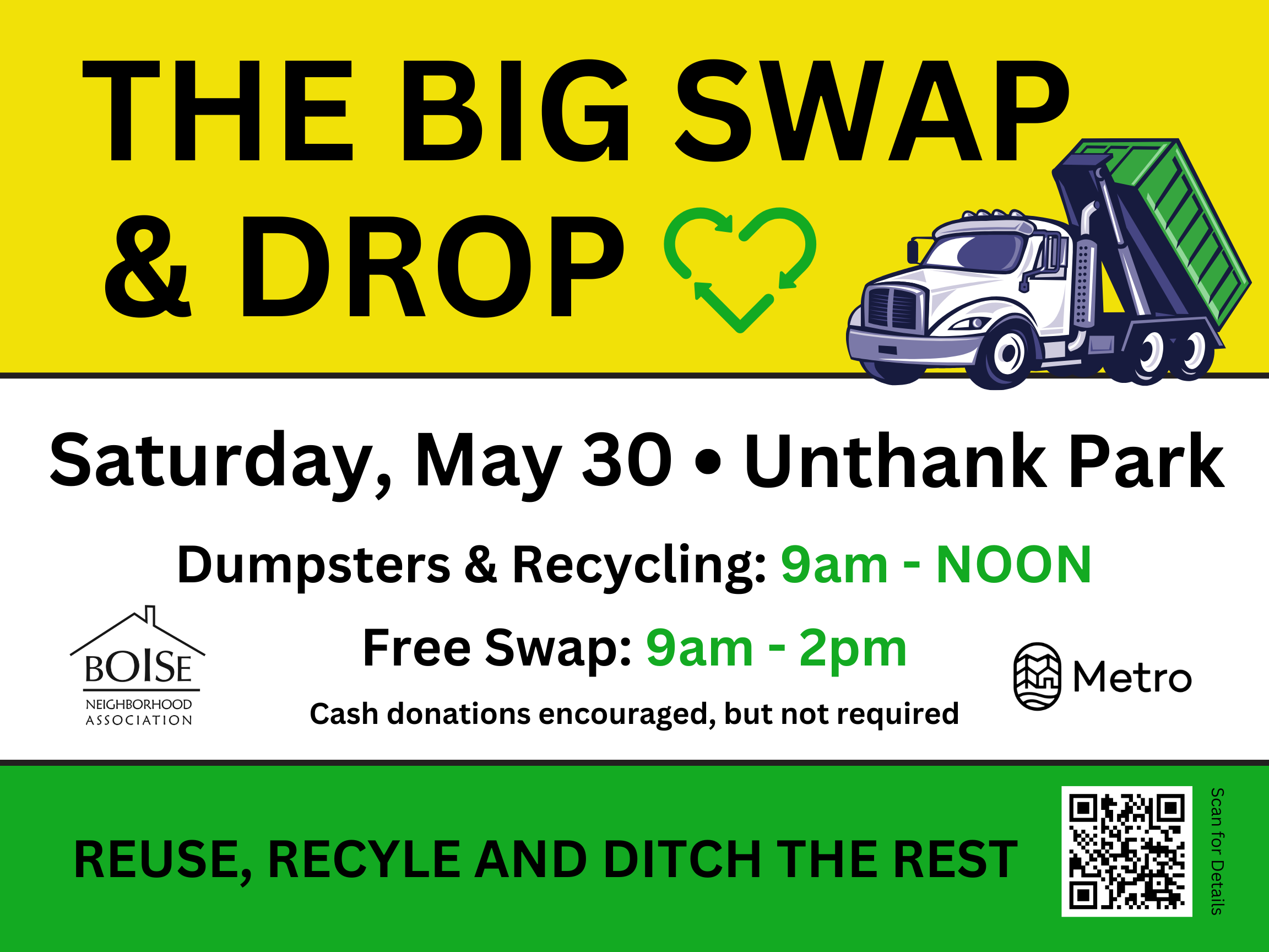 The Big Swap &amp; Drop: Previously Dumpster Day, Recycle &amp; Free Swap