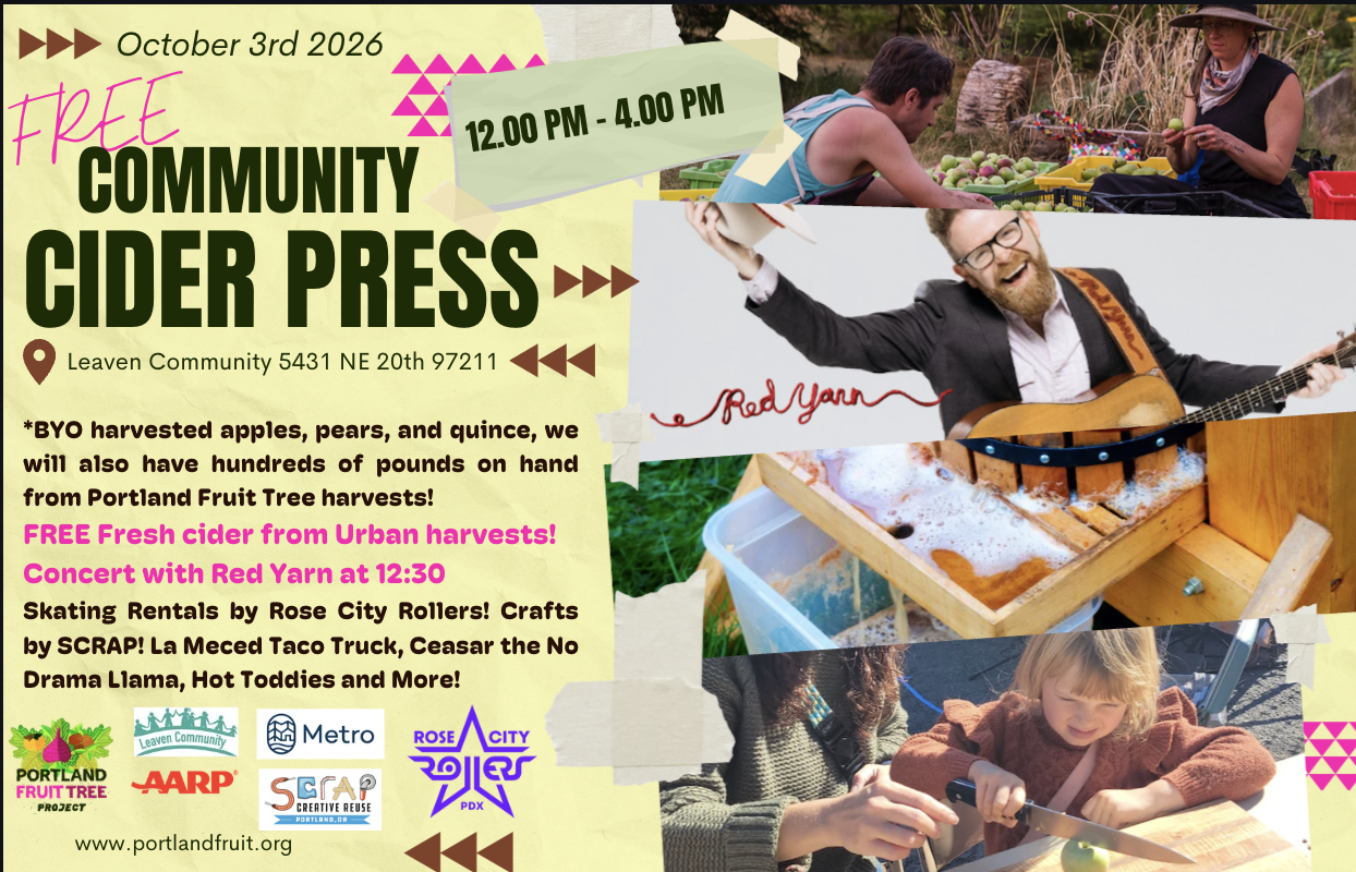 PORTLAND FRUIT TREE PROJECT CIDER FEST 2026!