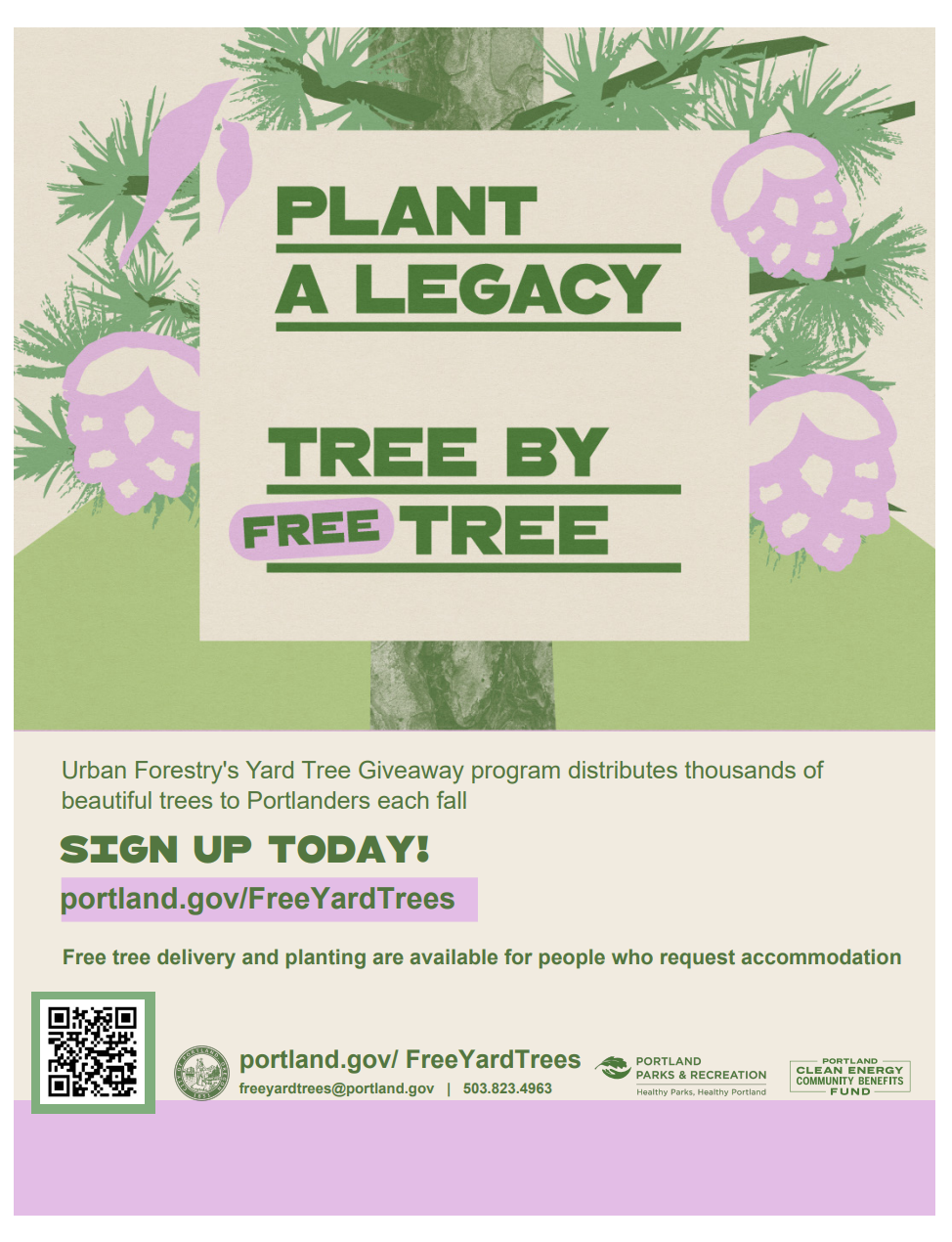 Free trees with free delivery from Urban Forestry