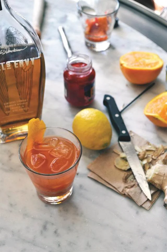 A cocktail made with Angel’s Envy