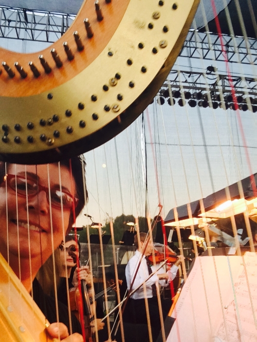 Pops concert outdoor stage at Gallo Winery, Modesto Symphony Orchestra