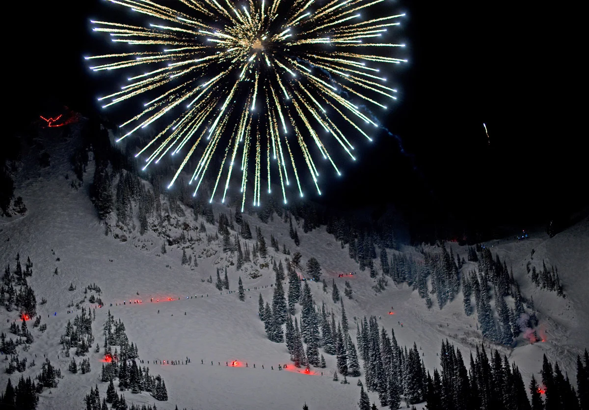 Alta ski area New Year's eve fireworks