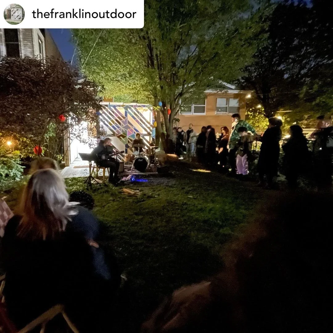  At the evening of the opening, “Tesselescence (The Franklin Outdoor)” became a stage for live music performed by Dan Sullivan and his Folk Rock band, Nad Navillus. The gallery is open to the public year round, regardless of the weather, by appointme