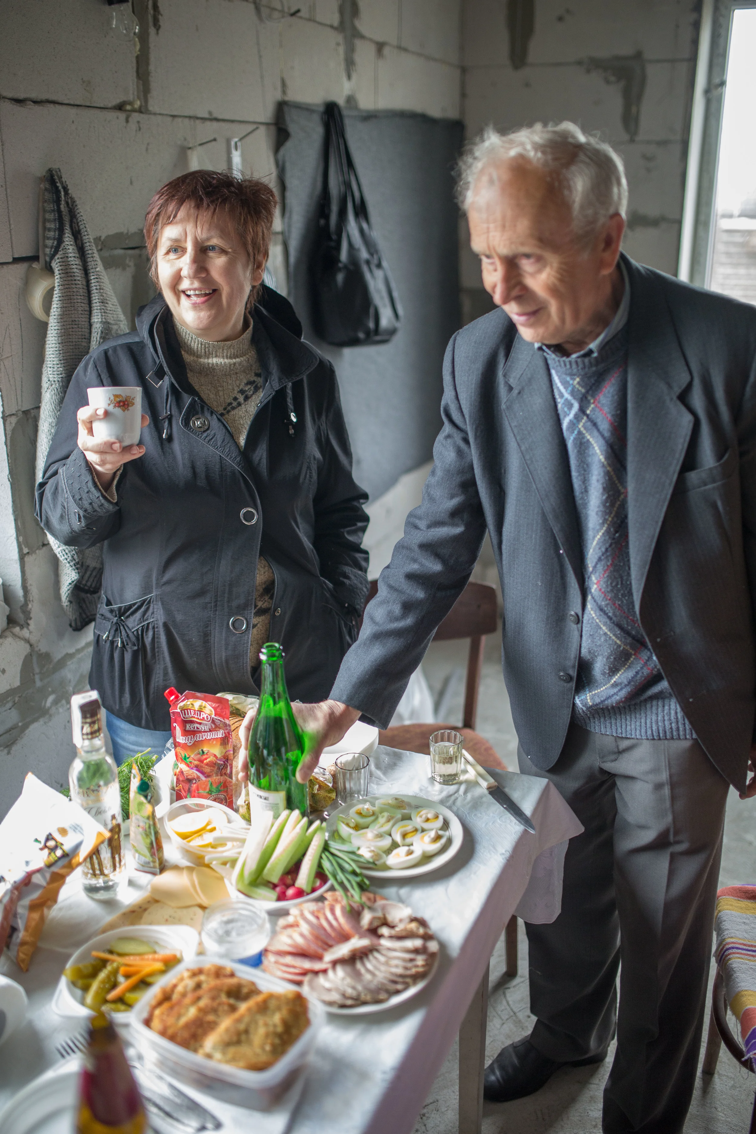 What a feast! Lucy and Ivan.