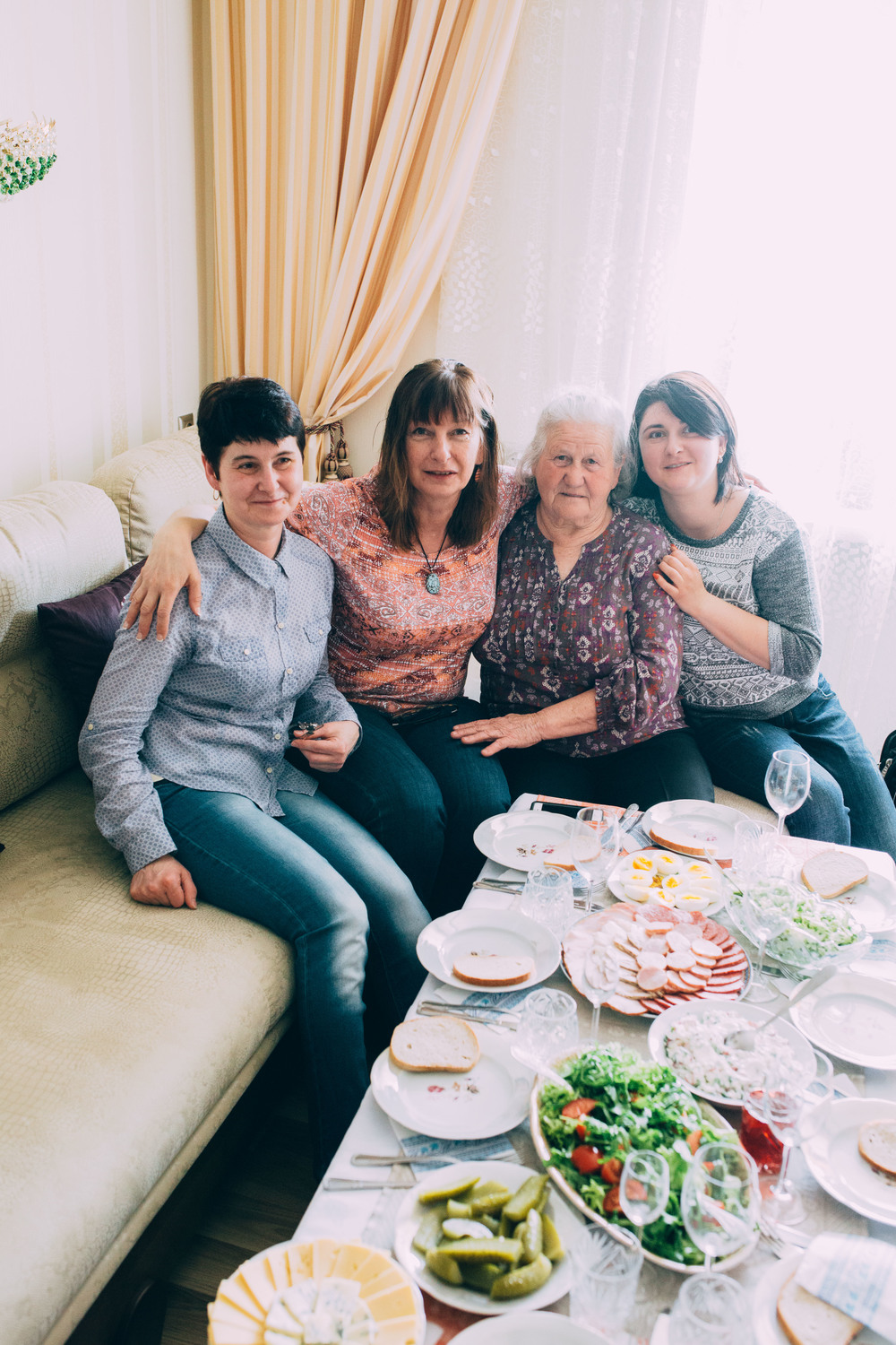 Chervonograd. Marusia, Mom, Katya and Oksana.