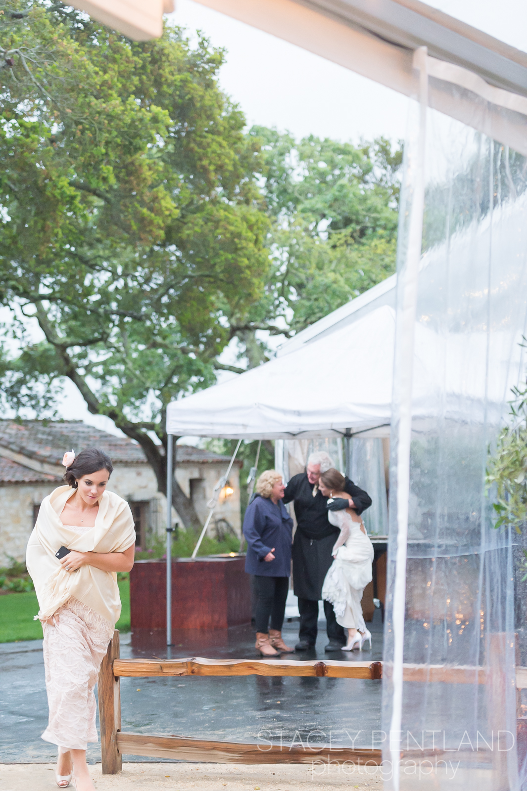 I love how this photo happens to capture in the background Nancy and Jon of Paradise Catering . Nancy and Jon not only create delicious food but warm and loving relationships their brides and grooms.